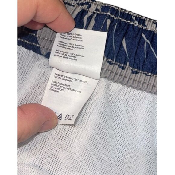 Speedo Men's XXL 8" Floral Print Volley Swim Shorts - Navy/Gray - Picture 10 of 12